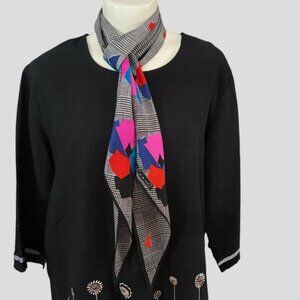 Oscar De La Renta Geometric Silk Rectangle Scarf